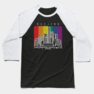 Beijing LGBT Rainbow Flag Baseball T-Shirt